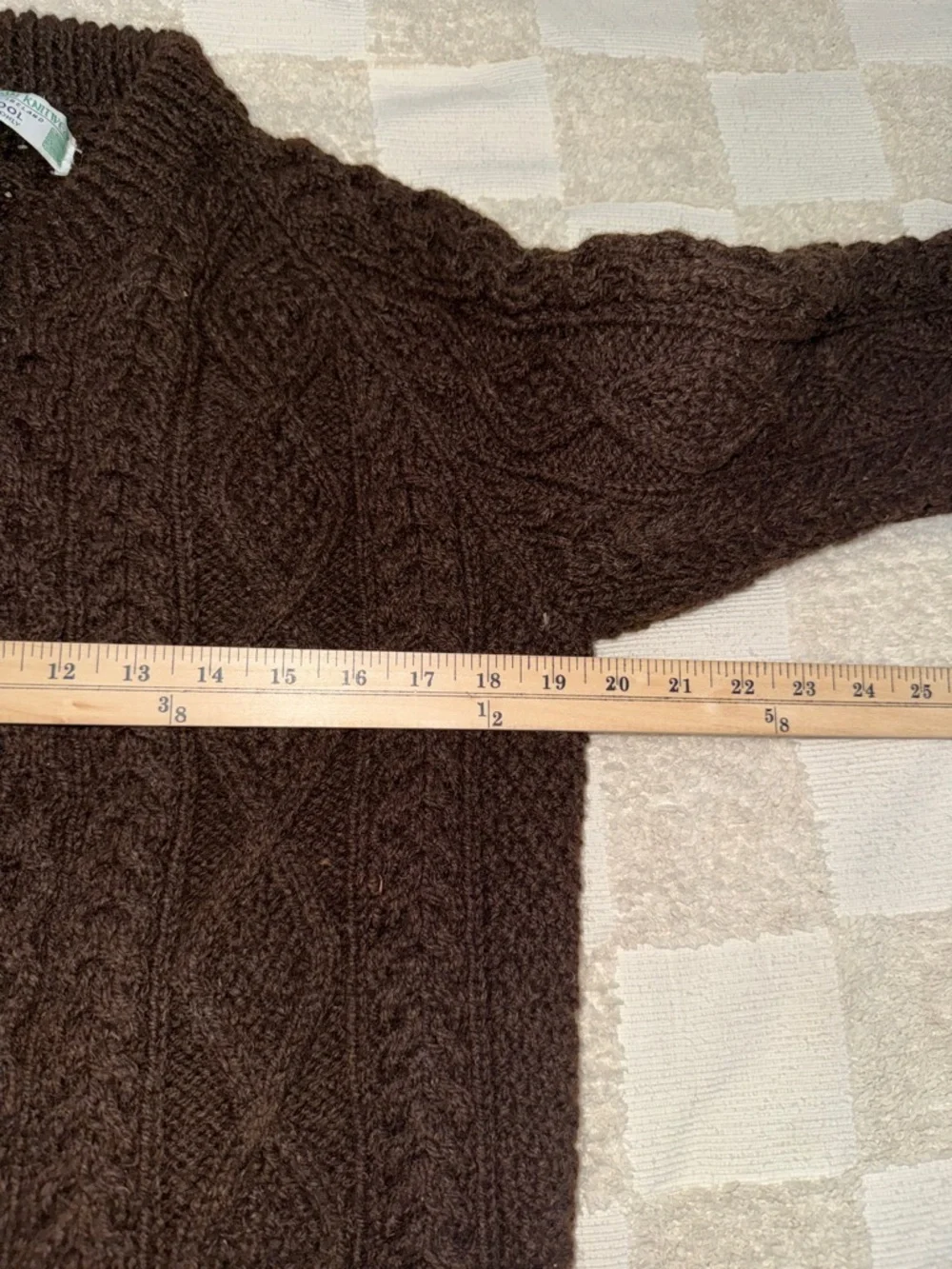 Ronnie Dannigan 100% Wool Irish Fisherman Sweater size M - Picture 2 of 3